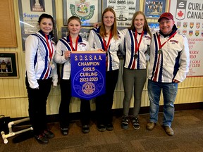 Marymount won the 2023 SDSSA girls curling championship.