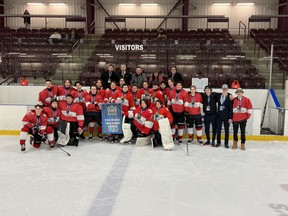 Paris District High School's boys hockey team won antique bronze at the OFSAA AA championship this week in St. Catharines. Submitted
