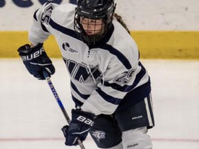 Brantford's Emily Rickwood recently completed her NCAA women's hockey career with the University of New Hampshire. Submitted