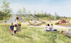 An architectural concept of the park’s natural playground. Graphic supplied