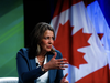Alberta Premier Danielle Smith speaks during the Canada Strong and Free Networking Conference in Ottawa on March 23, 2023. LARS HAGBERG/Reuters