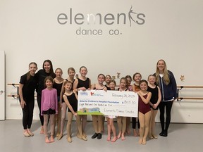 Elements Dance Co. raised $8,105.50 for the Alberta Children's Hospital through their Spread the Love Dance-a-thon on February 11. PHOTO COURTESY OF STEPHANIE STANIFORTH