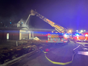 Aylmer firefighters battle a blaze that did more than $1-million damage to a newly built home in the early morning hours of Friday March 24, 2023. (Photo: Aylmer police)