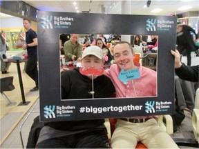 Little Brother Caleb and Big Brother Matt at the 2022 Bowl for Kids' Sake event. (Supplied by Big Brothers Big Sisters of Grey Bruce)