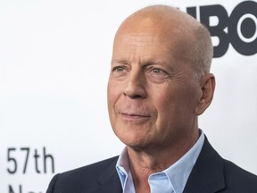 Bruce Willis attends a movie premiere in New York on Friday, Oct. 11, 2019.