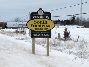 South Frontenac Township limits sign north of Kingston on Friday.