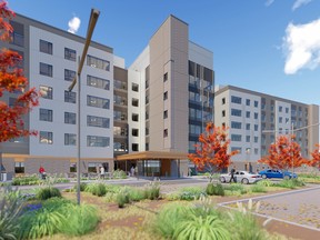 An artist's rendering of the new, 320-bed Providence Manor, which will be located on current green space in Providence Village on Princess Street just west of the Kingston Centre. Preparations of the property will start soon with construction to begin in the fall.