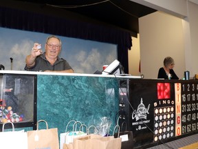 Caller Keith Anderson and Darlene Knapp were hard at work during the Marathon Bingo at the Mayerthorpe Legion in October 2022. The event will be back Sunday, April 30.