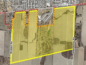 Sarnia's official plan calls for including about 215 hectares of land in Bright's Grove in the city's urban boundary.  (City of Sarnia picture)