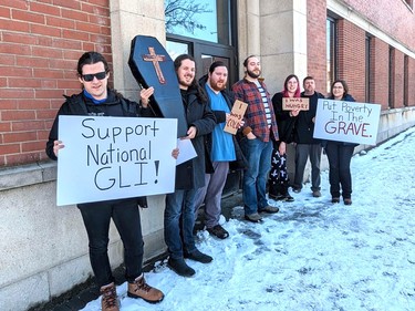 Christians from across Sudbury came together on Sunday, March 26 for a vigil in support eliminating poverty through guaranteed livable income policies. Supplied
