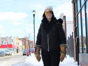 Downtown Timmins BIA Executive Director Jessica Mayer is seen out for a stroll on Third Avenue. Mayer has an outgoing personality, wealth of board experience, and loves helping others succeed. The Timmins-born Mayer enjoys fishing, camping, and sitting around the fire with her family, when not engaged in volunteering for the Anti-Hunger Coalition and the Income Security Advocacy Centre. 

NICOLE STOFFMAN/The Daily Press