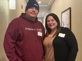Justin Polson and Melissa Gill were among the presenters at the Cultivating Indigenous Knowledge to Create Safe Spaces workshop held at Best Western Premier Northwood Hotel in Timmins on Monday.

Amanda Rabski-McColl/Local Journalism Initiative