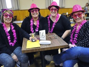 Mandie Marques, Melissa Wouters, Dana Studiman and Kelly Bissonnette competed in the 2017 Delhi and District Chamber of Commerce Trivia Challenge. This year's Trivia Challenge Night is March 29. FILE PHOTO