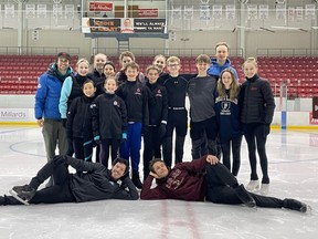 Skaters were recently on the ice preparing for this weekend's Flashing Blades show. Submitted