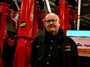 Dennis Nuhn, owner of manure-management-equipment manufacturer Nuhn Industries Ltd.  in Sebringville, is this year's inductee on the Stratford Perth Museum's Agriculture Wall of Fame.  Galen Simmons/The Beacon Herald/Postmedia Network