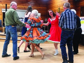 Leduc Square Dance's fundraising dance for STARS raised more than $3,000, on March 29. (Dominique Vrolyk)