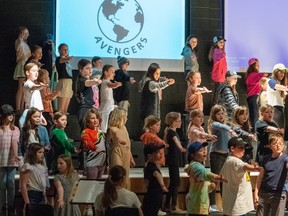 The school’s production calls on “Earth Avengers” to do their part in fighting climate change.