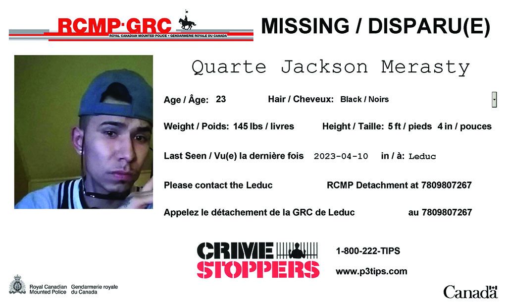 Leduc Rcmp Seek Publics Assistance In Locating Missing Person Leduc Representative