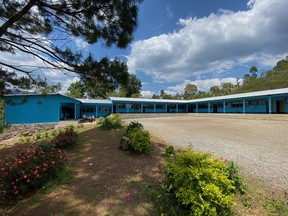 Nine students from Living Waters Christian Academy (LWCA) recently returned from Guatemala where LWCA has been funding the construction of a school (pictured) in the town of Chijul, north of the nation’s capital, Guatemala City. Photo courtesy of LWCA.