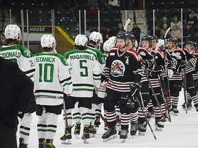 It was a tough loss in Game 7 for the Portage Terriers. The team might have a chance at redemption against the Virden Oil Capitals at the Centennial Cup if the Oil Caps can knock off Steinbach in the MJHL championship Final. (Heather Jordan/Postmedia)