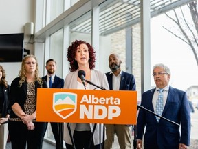 Sherwood Park doctors from Synergy Women's Centre spoke in support of the NDP's family health team plan during a press conference on Friday, April 21. Photo supplied