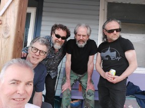 The Free Association Blues Band — Scott Megginson, Ian Woodward, Spencer Evans, Bonz Bowering and Mike Farrell — perform a reunion show at The Toucan Saturday night.