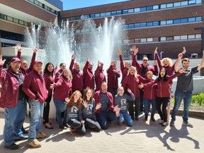 Members of the 2022 Team Sudbury squad that attended Skills Ontario last year pose for a photo. This year, the largest Team Sudbury contingent ever, with 75 competitors, will be at Skills Ontario May 1-3.