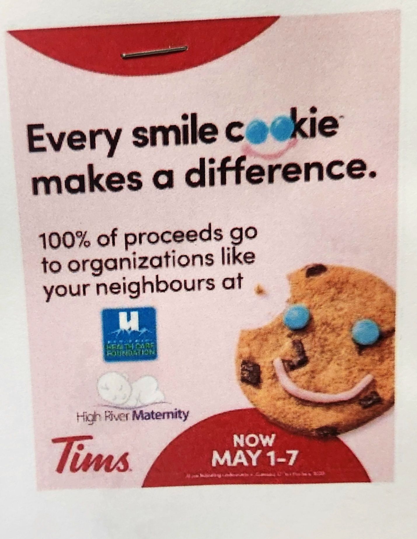 Tim Hortons Smile Cookie Week supports the High River Low Risk Clinic