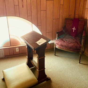 Confessional at Christ the King on Beech Street.