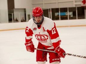 Maverick Hayes of the Pembroke Lumber Kings, the Sudbury Wolves' first-round selection in the 2023 OHL Under-19 Priority Selection.