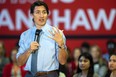Prime Minister Justin Trudeau answers a question during a town hall meeting with students at Fanshawe College in London on Friday, April 21, 2023. (Mike Hensen/The London Free Press)