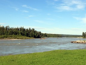 The town has been informed of an  industrial effluent spill in the Athabasca
River (pictured in this file photo) northwest of Whitecourt.