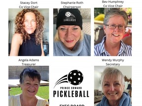 Prince Edward Pickleball's executive committee is spearheading the drive to build six new dedicated pickleball courts in Picton. SUBMITTED PHOTO