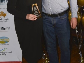 The Chamber of Commerce Chair's Award was presented to Fogorig Brewing. Liz an Wade Roberts are shown above with their award. Trent Hills Chamber of Commerce decided they demonstrated outstanding achievements representing the Celebration of Excellence theme. EVELYN MCLEOD PHOTO