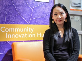 Christina Han, an associate professor at the Brantford campus of Wilfrid Laurier University, is a recipient of the university's Faculty Award for Service Excellence and Community Engagement. The award recognizing faculty who, in addition to their teaching, have made significant contributions to the community and university. Michelle Ruby/Brantford Expositor/Postmedia Network