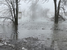 An impassable driveway at a home in South Glengarry. Photo on Thursday, April 6, 2023, in Martintown, Ont. Todd Hambleton/Cornwall Standard-Freeholder/Postmedia Network