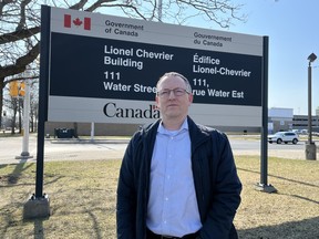 Todd Harrington, pictured in downtown Cornwall. Photo on April 12, in Cornwall, Ont. Todd Hambleton/Cornwall Standard-Freeholder/Postmedia Network