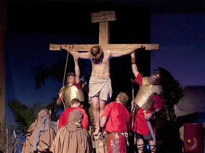 Emmanuel Baptist Church at 240 Main St. in Bloomfield put on the first part of a dramatic multimedia presentation of the Easter Story on Good Friday at 7 p.m. The second part is to be held Easter Sunday at 11 a.m.