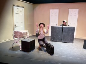 Abigael Roy and Alex McLarry rehearse a scene from the upcoming Lennox Community Theatre production of Married Alive!, a musical comedy that looks at the joys and challenges of married life, from both the newlywed and long-ago wed perspectives. The production runs April 28 to May 13, 2023.