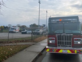 A Highway Traffic Act charge has been dropped against a Sarnia man who crashed into a fence and a set of bleachers at Norm Perry Park on Oct. 26, 2022. (Greg Grimes photo)