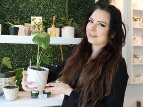 Nicole Warner, owner of That's What She Grows in Sarnia, is organizing a plant swap event April 22 at the Imperial City Brew House to raise money for the John Howard Society of Sarnia Lambton. (Paul Morden/Sarnia Observer)