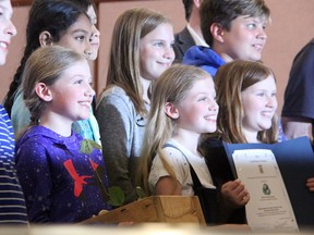 Sarnia, this week, announced nominations are open for reimagined Go-Green Spotlight awards, recognizing people and businesses in the community making a difference for the environment. Members of Deborah Lumley's Grade 5 class at Rosedale elementary school in Sarnia smile in 2018 accepting a greenest classroom award under the former Go Green awards program.