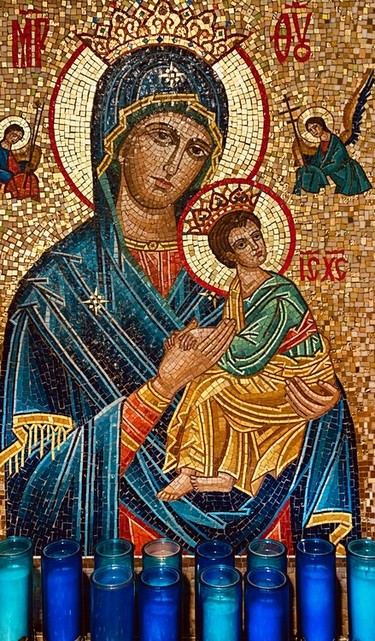 Such a pretty mosaic at Saint Mary's Ukrainian Catholic Church.