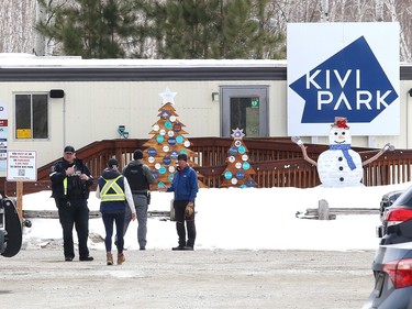 Greater Sudbury Police responded to a weapons complaint at Kivi Park in Sudbury, Ont. on Monday April 10, 2023. Police said in a tweet that the situation was resolved, with the weapon in question turning out to be a pellet gun. John Lappa/Sudbury Star/Postmedia Network