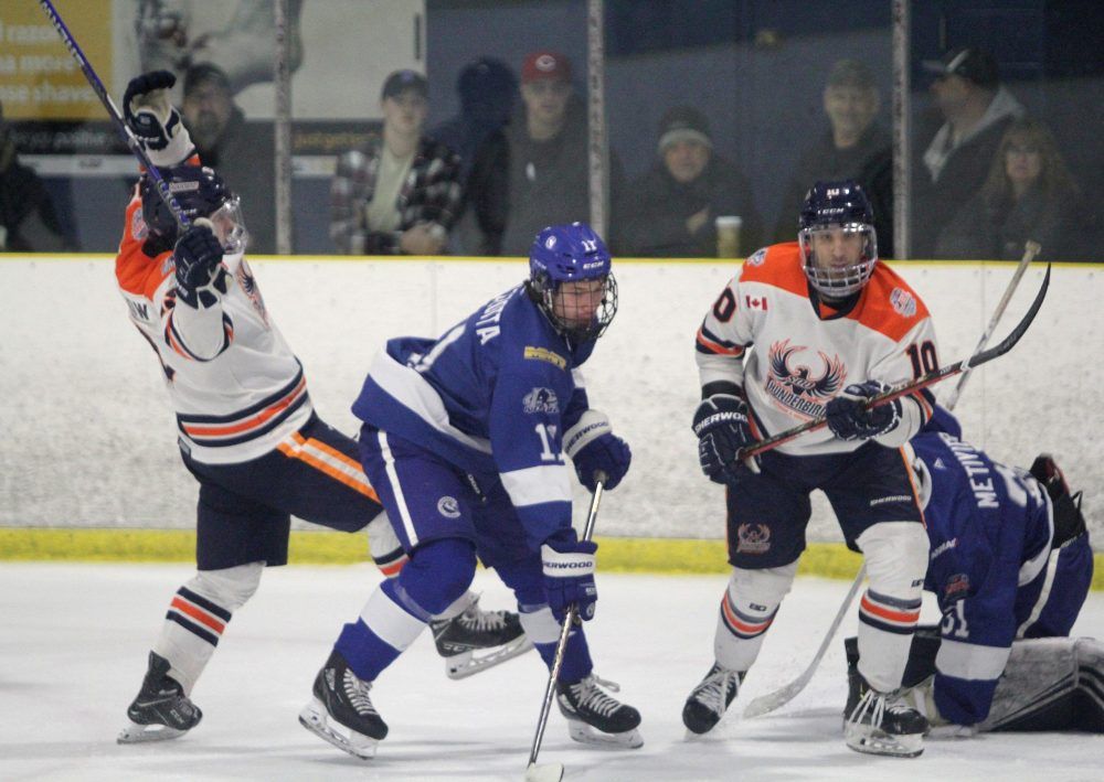 Soo Thunderbirds and Sudbury Cubs in the NOJHL West Division final ...