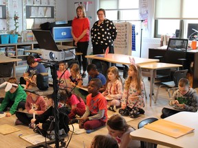 This is a photo of a Grade 1 class at Pope Francis Elementary School in Timmins, taken just before the Easter holiday. The Northeastern Catholic Distsrict School Board has developed a five-year implementation plan that will see the adoption of a structured literacy approach based on the science of reading in all of its schools.

Supplied