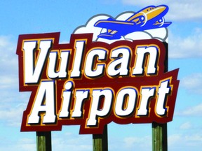 Vulcan Airport sign