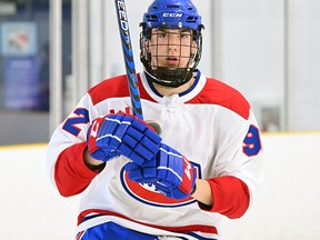 The Owen Sound Attack selected Nico Addy from the Toronto Junior Canadiens 'AAA' team with the 12th-overall pick in the 2023 Ontario Hockey League Priority Selection. Dan Hickling/OHL Images