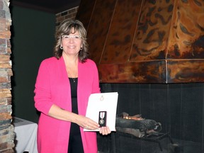 Joanne Belke received the Platinum Jubilee Medal this spring in recognition of her volunteer work, including providing care packages for Whitecourt Healthcare Centre staff, Whitecourt Cancer Fighters and Wellspring.