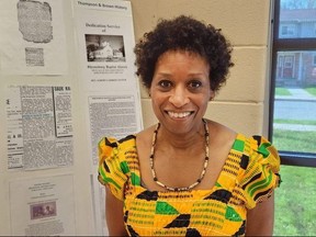 Marjorie Bolgos was one of the presenters sharing her family history during Saturday's Chatham-Kent Black History Symposium at the WISH Centre.  (Trevor Terfloth/The Daily News)